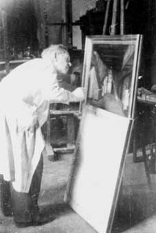 Ernst Christian Pfannschmidt im Atelier
